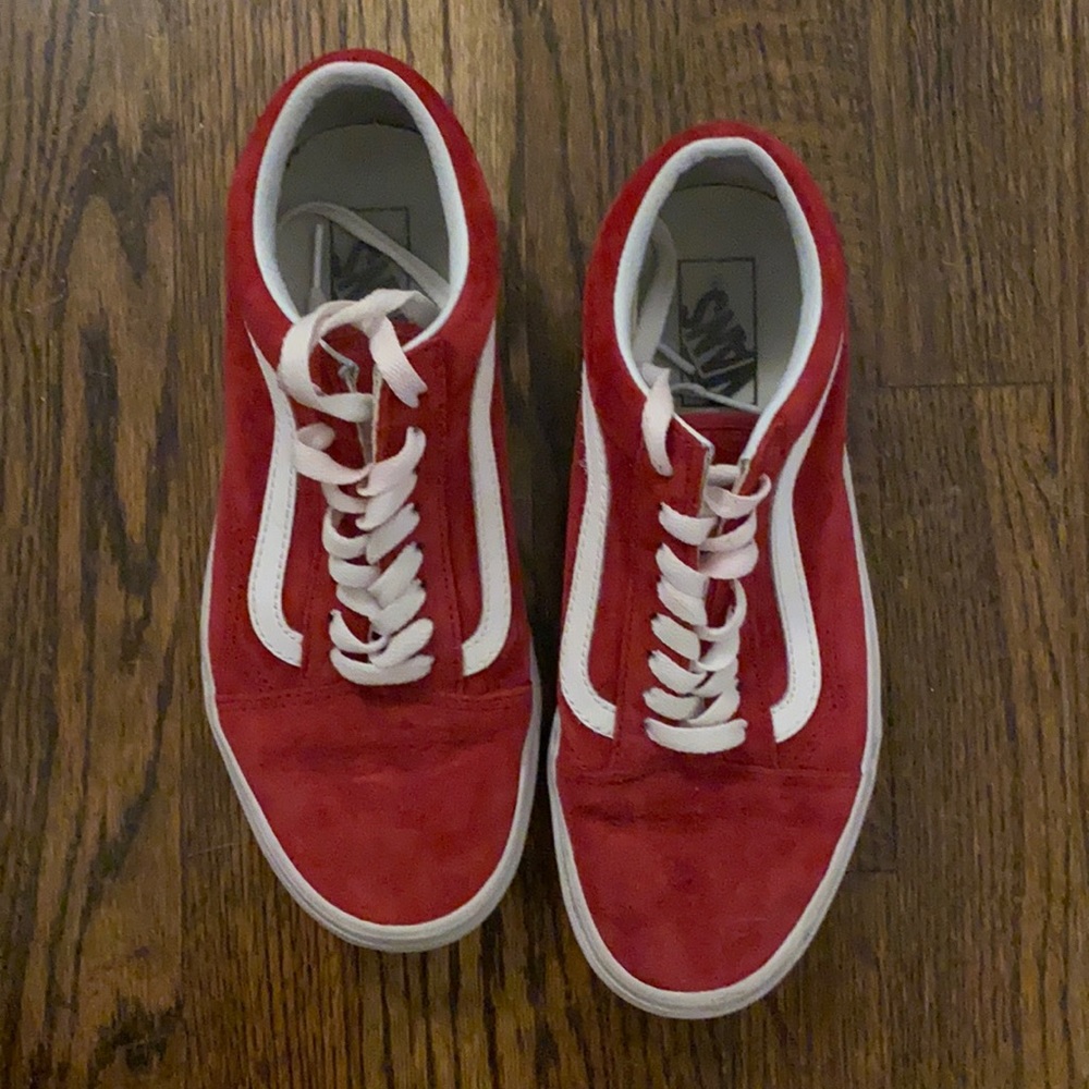 Vans Red Suede Old Skool Size 8.5